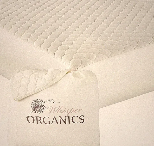 100% Cotton Organic Mattress Pad - Breathable & Cooling Mattress Protector Queen