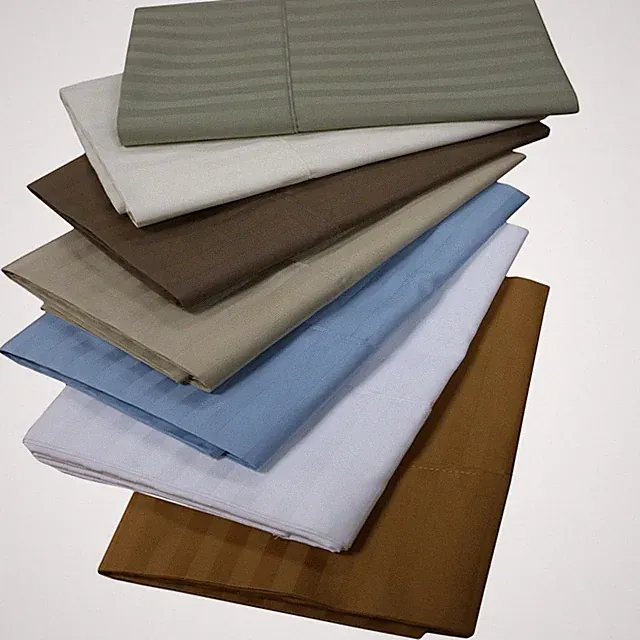 100% Luxury Cotton 300 Thread Count Striped 2 PC Super Soft Pillowcases