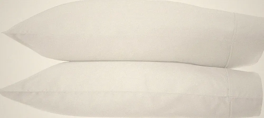 100% Organic Cotton 300 Thread Count Pillowcase, Standard Set, King, White, 2...