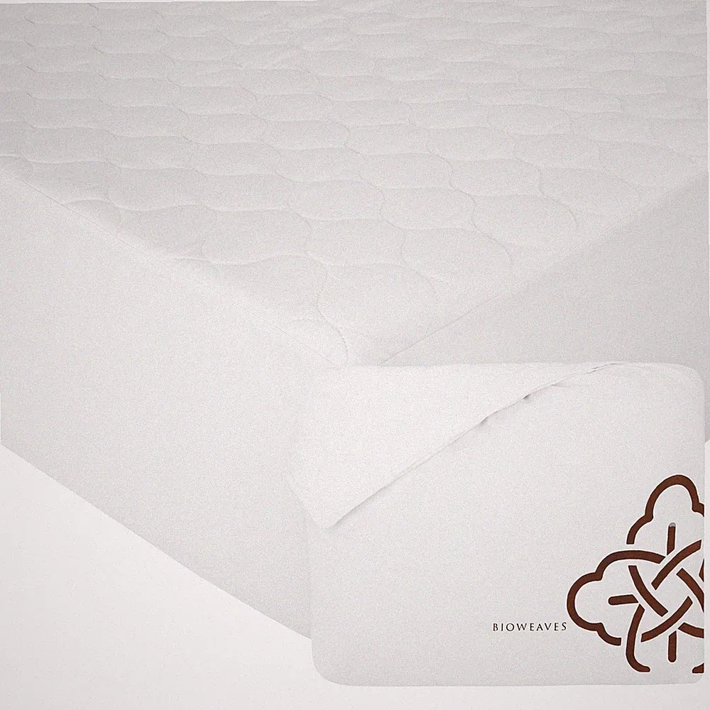 100% Organic Cotton Mattress Pad Cover, GOTS Certified Cooling 300 GSM Quilte...