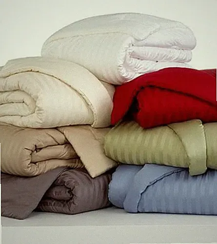 1000 THREAD COUNT 100% COTTON DOWN ALTERNATIVE COMFORTER STRIPE COLORS US SIZES