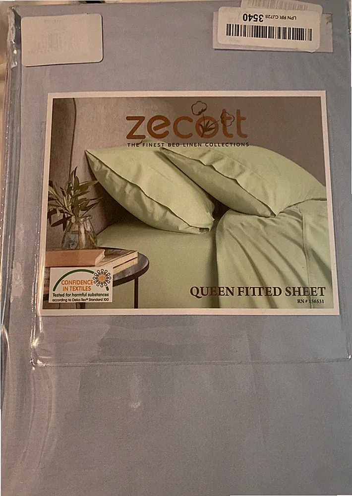 300 Thread Count 100% Cotton Bright White Queen Size Sateen Weave Flat Sheet