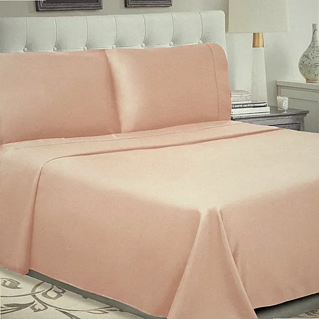 300 Thread Count 100% Cotton Percale Bed Sheets Solid Deep Pocket Sheet Set