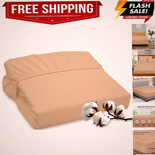 300 Thread Count 100% Long Staple Combed Cotton Queen - Super Soft Deep Pocke...