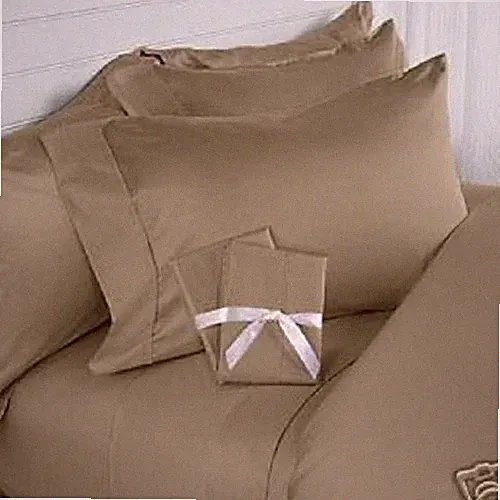 300 Thread Count Egyptian Cotton Luxury Hotel Bedding Items US Sizes Beige Solid