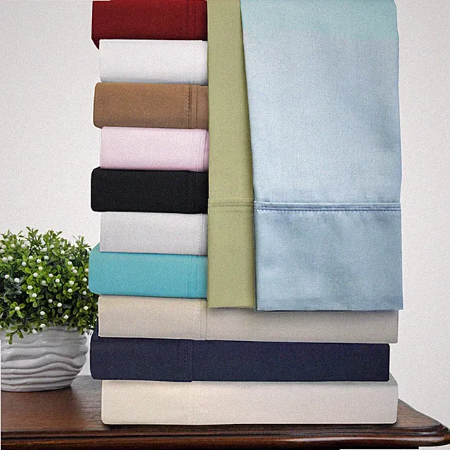 300 Thread Count Egyptian Cotton Solid Bed Sheet Deep Pocket Sheet Set