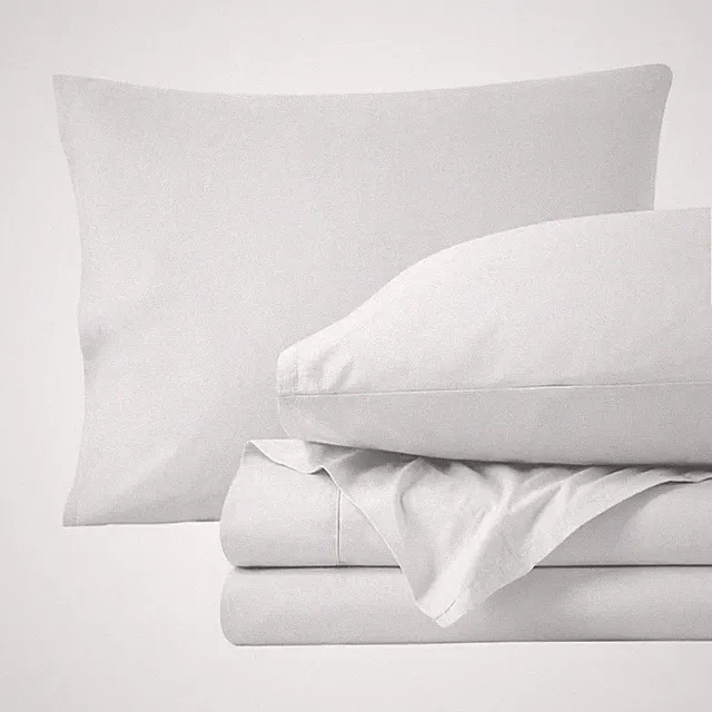 300 Thread Count Organic Cotton Percale White 4 Piece King Bed Sheet