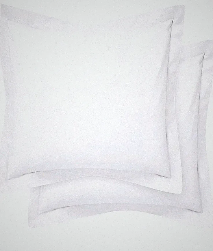 4 Piece Shams White 18x18 300 Thread Count White Euro (4Total)