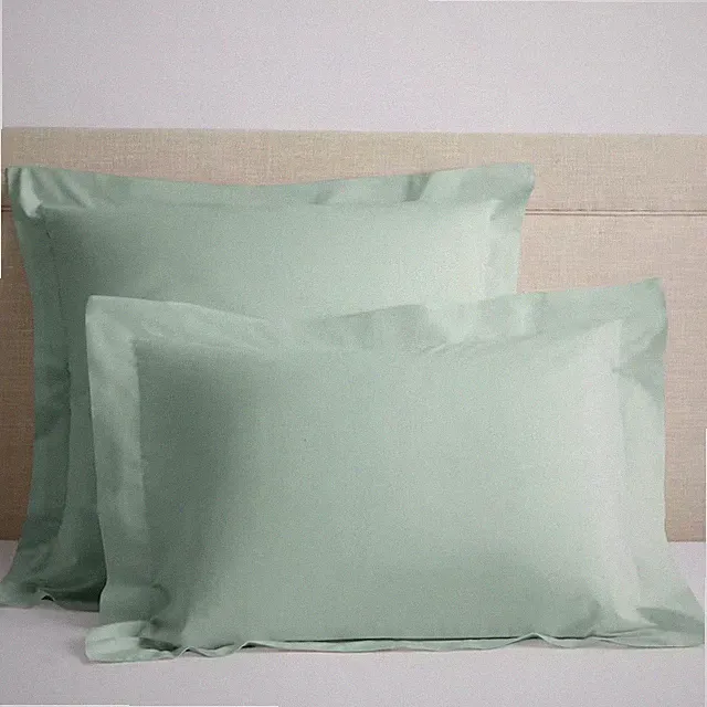 Company Cotton Sea Mist Solid 300-Thread Count Cotton Percale King Sham