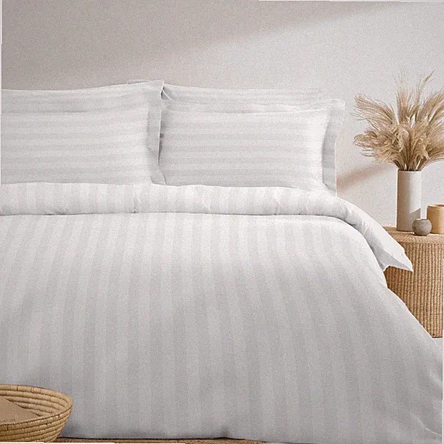 Cotton Queen Duvet Cover Set, 300 Thread Count Long Staple Cotton