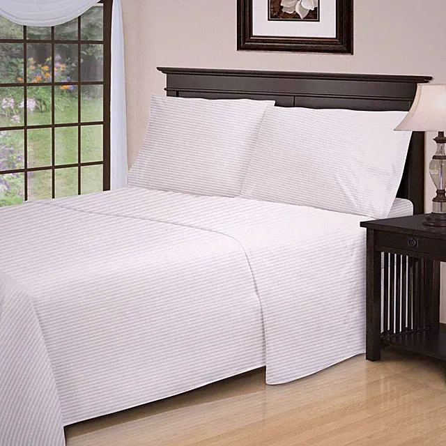 Egyptian Cotton 300 Thread Count Bed Sheet Set, 2 Elastic Deep Pocket Fitted...