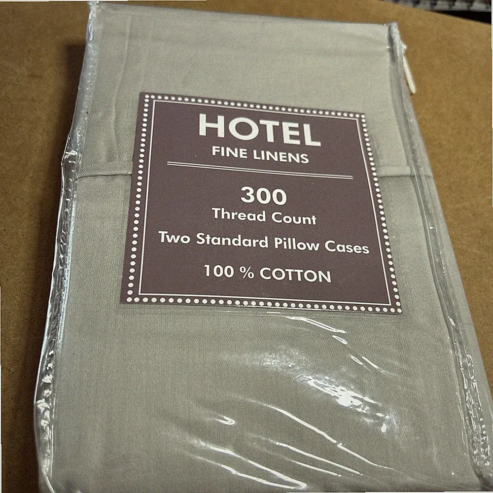 Hotel Fine Linens 300 Thread Count 2 Standard 20x30" Pillowcases 100% Cotton