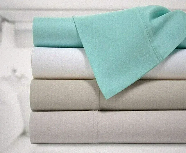 Kathy Ireland 300 Thread Count 100% Organic Cotton Percale 4 Piece Sheet Set