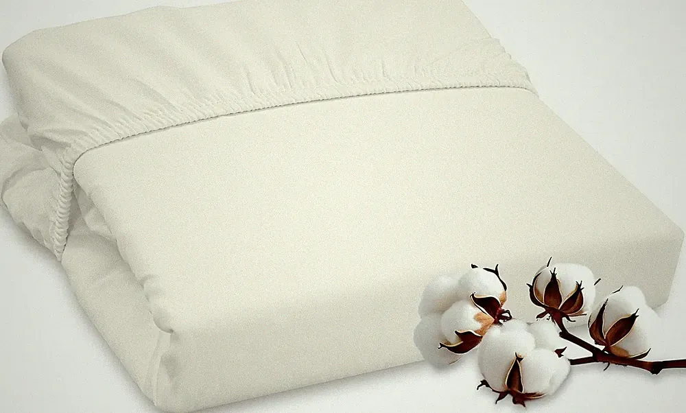 ROYALE LINENS 300 Thread Count 100% Long Staple Combed Cotton Queen, Cream