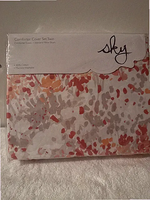 SKY Sunset Blossoms 300 Thread Count Twin Duvet Cover Set 2pcs