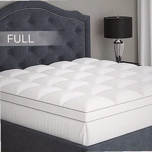 Sleep Mantra Mattress Topper Soft 100% Cotton Fabric - Full Size - 2 Pack