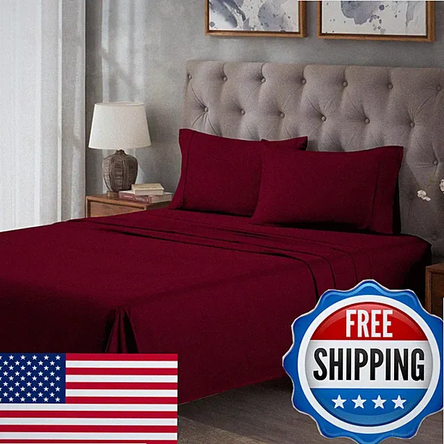 Superior Egyptian Cotton 300 Thread Count Bed Sheet Set 2 Elastic Deep Pocket